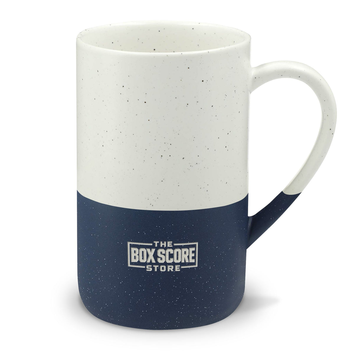 Speckled Ceramic 13oz Mug — Two-Tone Engraved Rustic Coffee Cup