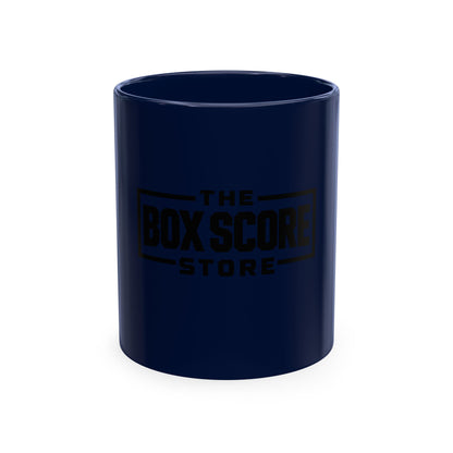 Box Score Store Ceramic Mug — Retro Sports Logo Coffee Cup