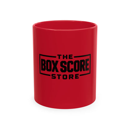 Box Score Store Ceramic Mug — Retro Sports Logo Coffee Cup