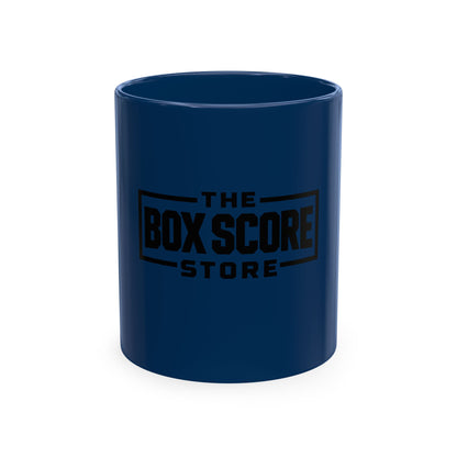Box Score Store Ceramic Mug — Retro Sports Logo Coffee Cup