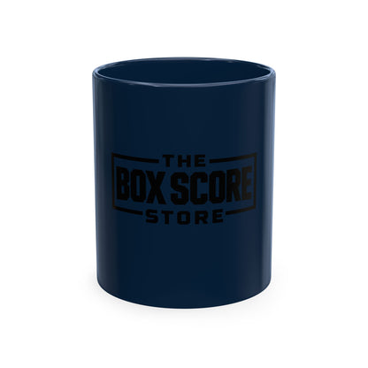 Box Score Store Ceramic Mug — Retro Sports Logo Coffee Cup