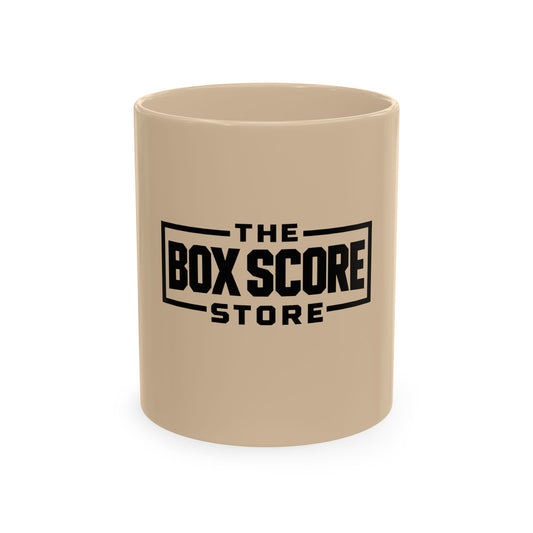 Box Score Store Ceramic Mug — Retro Sports Logo Coffee Cup