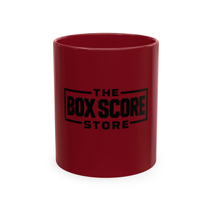 Box Score Store Ceramic Mug — Retro Sports Logo Coffee Cup