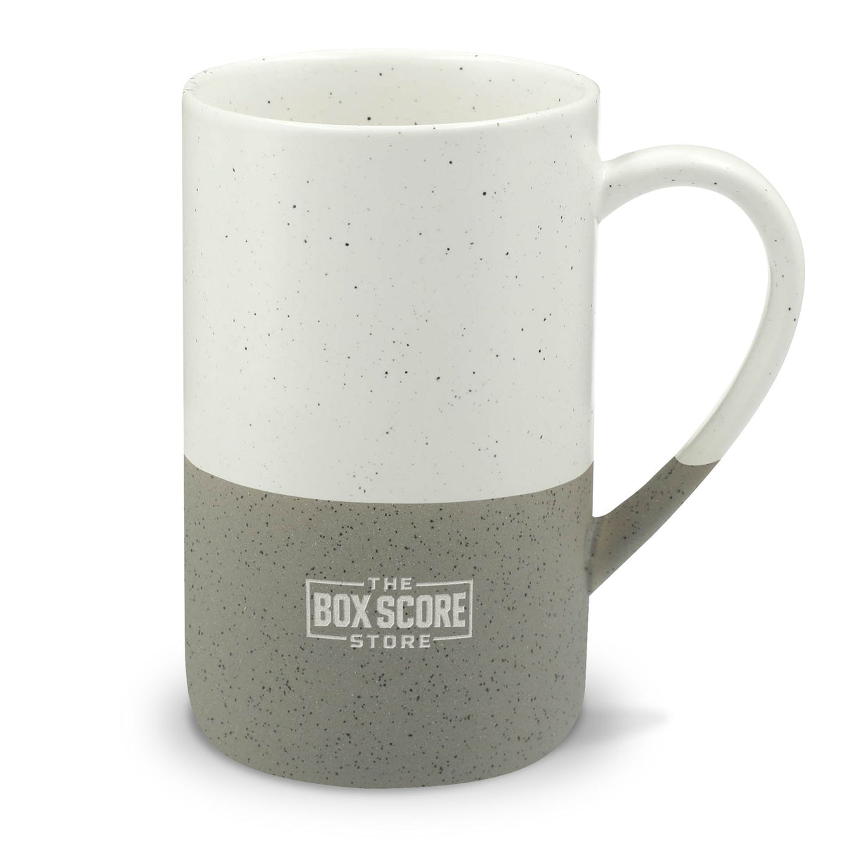 Speckled Ceramic 13oz Mug — Two-Tone Engraved Rustic Coffee Cup