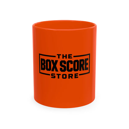 Box Score Store Ceramic Mug — Retro Sports Logo Coffee Cup